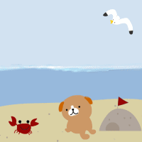 浜辺　砂遊び